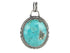 Sterling Silver Natural Turquoise Artisan Pendant, (SP-5986)
